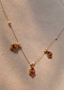 Elegant Red Gemstone Necklace