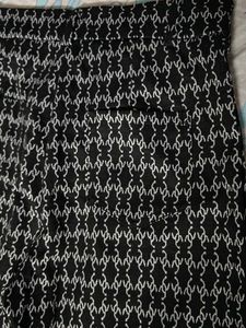 Black &amp; White Printed Ethnic Skirt