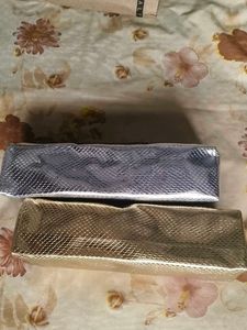 Metallic Cosmetic Pouch Set