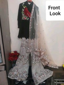 Handwork Peplum Gharara Pant Set