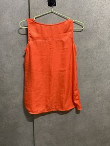 Orange Sleeveless Top