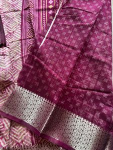 Brand New Elegant Purple Patterned Saree