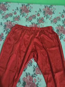 Red Ethnic Palazzo Pants