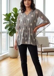 Polka Dot Kaftan Top