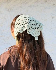 Crochet mesh bandana
