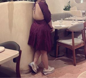 Tiered Midi backless Dress