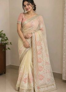 Elegant Embroidered Saree