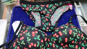Cute Cherry Print Bra & Panty Set