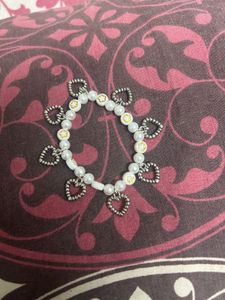 Charming Beaded Bracelet with Heart Charms
