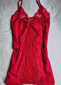 Stunning Red Lace Camisole Slip