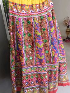 Vibrant Embroidered Ethnic Skirt
