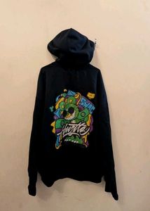 OVERSIZED Black "Hustle" Graphic Hoodie