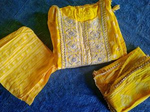 Vibrant Yellow Anarkali Kurta Set