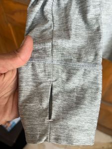 Under armour Gray Heathered Zip Neck Pullover Top
