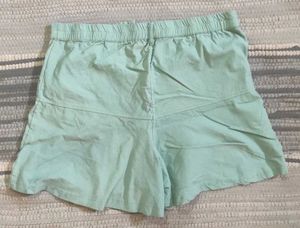 Mint Green High-Waisted Shorts