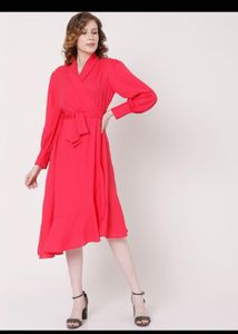 Chic Red Wrap Dress