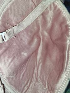 Comfortable Pink Lace Trim Bra