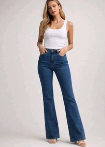 High Waist Flared Bootcut Jeans