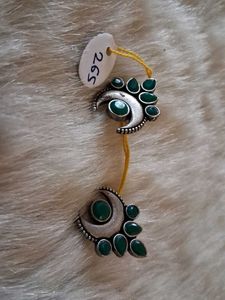 Bohemian Style Green Stone Earrings