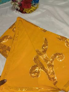 Embellished Yellow Saree with blouse