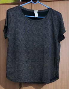 Stylish Grey Print Top