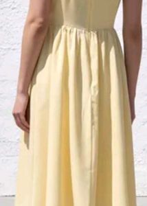 Chic Yellow Midi Dress
