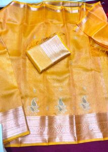 Stunning Yellow Saree with Stone Work