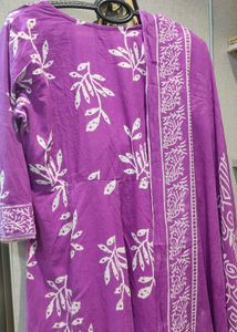 Purple Kurta with pant and duppata