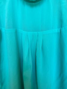 High Neck Sea Green Top