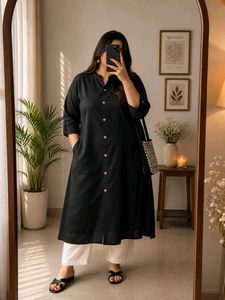 Elegant XXL Black Kurta