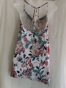 Floral Lace Trim Nightgown