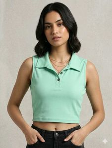 COMBO: Flashy Green Crop  + animal print to