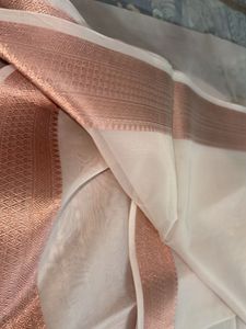 Baby Pink Organza Saree