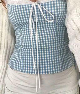 Blue Gingham top conquete