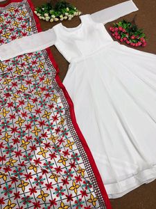 Navratri Special Beautiful &amp; Premium White Gown
