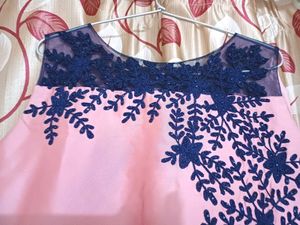 🎀 Pink Party Dress with Floral Embroidery 👗