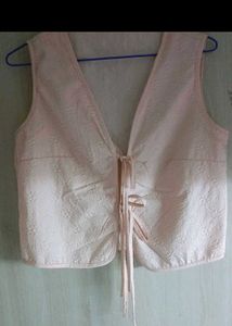Chic Pink Lace-Up Crop Top