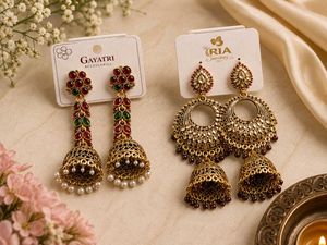 2 combo Jhumka Earrings Set