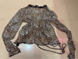 Leopard Print Black lace shrug