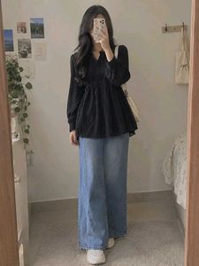 Chic Black Peplum Top