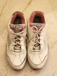 White &amp; Pink Sports Shoes