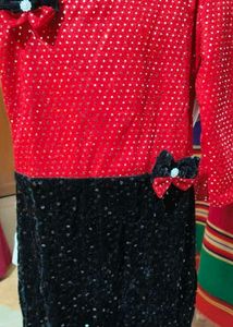 Sparkling Red &amp; Black Sequin Dress