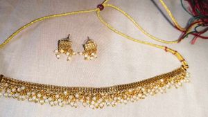 pearl work necklace