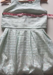 pastel green lace dress