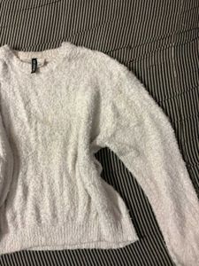 Cozy White Knit Sweater