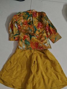 Yellow Floral Kurta Set with Dupatta