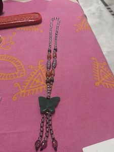 Green Butterfly Pendant Necklace