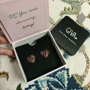GIVA Heart Stud Earrings