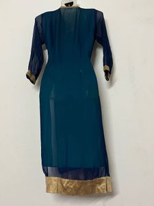 Designer Embroidered Teal Kurta