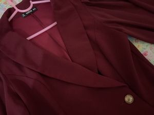 Shein Maroon Blazer Dress